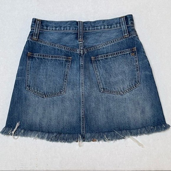 Madewell Rigid Denim A Line Skirt Womens 26 Summer Festival Casual Vacation - Picture 4 of 13
